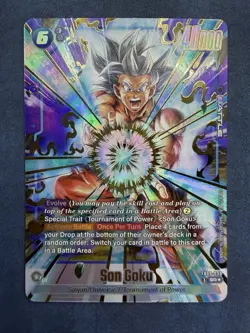 Son Goku FB09-037 Alternate Art Dual Evolution Dragon Ball Card English Fusion - Image 1