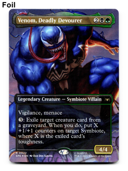 Venom, Deadly Devourer (Borderless) - [Marvel's Spider-Man: Eternal-Legal] MTG - Image 1