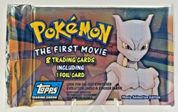 Pokemon The First Movie Topps Trading Cards Sealed Pack - Blue Logo - Image 1