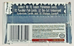 Pokemon The First Movie Topps Trading Cards Sealed Pack - Blue Logo - Image 2