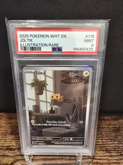PSA 9 2025 POKEMON WHT EN-WHITE FLARE | ILLUSTRATION RARE JOLTIK 116 - Image 1