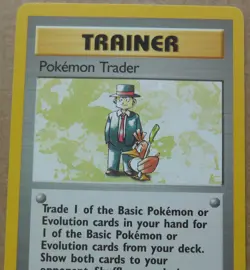 Pokemon Trader 77/102 Rare Non-Holo Base Set Pokemon Trainer Card LP - Image 2