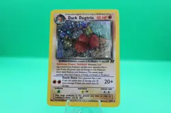 Pokemon Dark Dugtrio TCG Holo Card 6/82 Rare Team Rocket MP Condition - Image 1