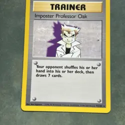 Imposter Professor Oak 73/102 Pokemon TCG Base Set Near Mint NM - Image 3