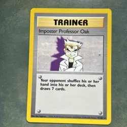 Imposter Professor Oak 73/102 Pokemon TCG Base Set Near Mint NM - Image 4