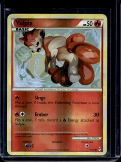 2011 Pokemon Call of Legends Vulpix Reverse Holo #75/95 - Image 1