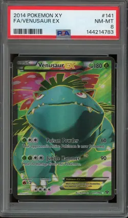 Pokemon TCG XY Base Set #141 Venusaur ex Full Art PSA 8 NM-MT - Image 1