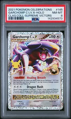 2021 POKEMON CELEBRATIONS CLASSIC COLLECTION #145 GARCHOMP C LV.X-HOLO PSA 8 - Image 1