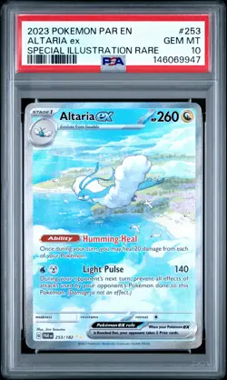 2023 POKEMON PARADOX RIFT SPECIAL ILLUSTRATION RARE #253 ALTARIA EX PSA 10 - Image 1