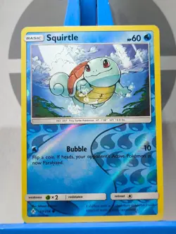 Squirtle 33/214 - Common Reverse Holo - Sun & Moon: Unbroken Bonds - Pokemon TC - Image 3