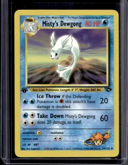 2000 Pokemon Gym Challenge 1st Edition Misty's Dewgong #54/132 - Image 1