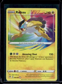 2020 Pokemon SWSH Vivid Voltage Raikou #050/185 - Image 1