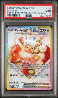 2025 Pokemon SVP En Eevee Ex Pre Super Premium Collection #174 PSA 9 Mint - Image 1