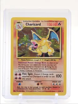 CHARIZARD 1999 POKEMON ORIGINAL BASE SET RARE HOLO 4/102 Q5758 - Image 1