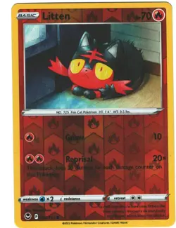 Litten 30/195 Silver Tempest Reverse Holo Common Pokemon TCG - Image 1