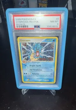 2005 Pokemon Ex Deoxys Gyarados Reverse Foil #8 Stamp PSA 8 NM-MT 8/107 - Image 1