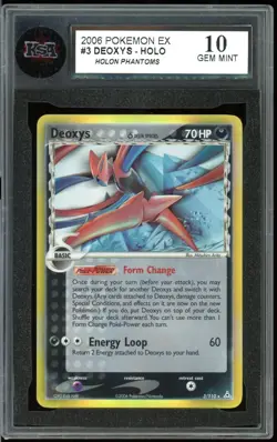2006 Pokemon EX Holon Phantoms #3/110 Deoxys Holo KSA 10 Gem Mint - Image 1