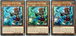 3 x MP23-EN221 Amazoness War Chief - Ultra Rare 1st Edition Near Mint YuGiOh - Image 1