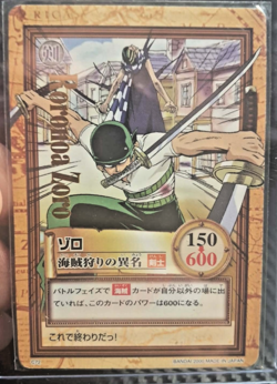 BANDAI One Piece Hyper Battle C72 RORONOA ZORO GOLD STAMPED SCARCE EARLY CARD - Image 1
