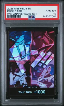 2025 ONE PIECE ENGLISH VERSION 2ND ANNIVERSARY SET DON!! CARD PSA 10 - Image 1