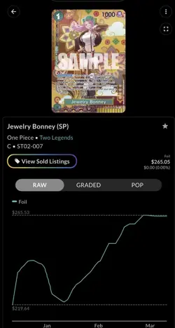 One Piece *Read Description* Alt Rare Jewelry Bonney SP Two Legends ST02-007 - Image 3