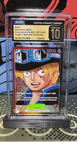 2025 One Piece Carrying On His Will Sabo Leader Alt Art OP13-004 CGC Pristine 10 - Image 1