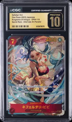 2023 ONE PIECE JPN KINGDOMS OF INTRIGUE ALT ART NEFELTARI VIVI CGC 10 PRISTINE - Image 1
