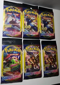 Pokemon sword and shield 3 card packs x6 brand new factory sealed - Image 1