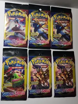 Pokemon sword and shield 3 card packs x6 brand new factory sealed - Image 2