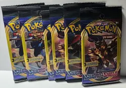 Pokemon sword and shield 3 card packs x6 brand new factory sealed - Image 5