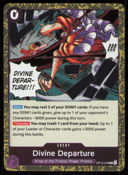Divine Departure OP13-076 (R) Carrying on His Will English One Piece Card NM - Image 1