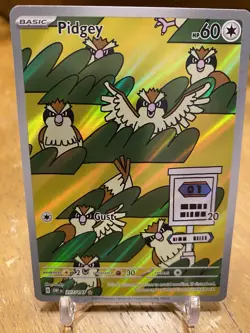 Pokemon TCG 2023 PIDGEY Illustration Rare Card 207/197 Sv03: Obsidian Flames - Image 1