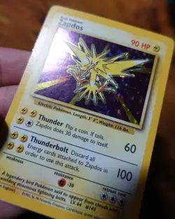 Zapdos 16/102 Base Set Unlimited Holo Rare Pokemon Card LP/MP^ - Image 3