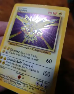 Zapdos 16/102 Base Set Unlimited Holo Rare Pokemon Card LP/MP^ - Image 4