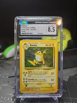 CGC 8.5 Raichu 1999 Base Set 14/102 Holo Pokemon Card - Image 1