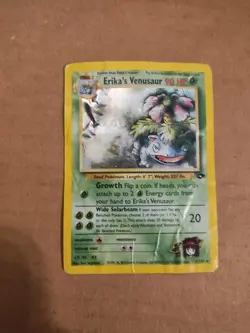 Heavily Damaged Erika's Venusaur Unlimited Pokemon TCG Gym Challenge 4/132 - Image 1