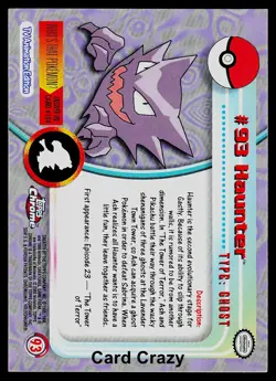 Haunter #93 - Topps Chrome Series 2 Pokemon Card Light Play - Image 2