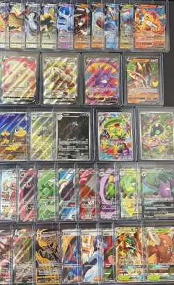 Pokemon TCG Mixed Full Art 45-Card Lot IR, VMax, Ex NM+ to LP Sleeved Top Loaded - Image 1