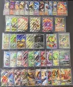 Pokemon TCG Mixed Full Art 45-Card Lot IR, VMax, Ex NM+ to LP Sleeved Top Loaded - Image 2