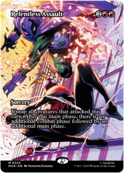 Relentless Assault (Borderless) 0025 - Marvel's Spider-Man MTG - NM/M - English - Image 1