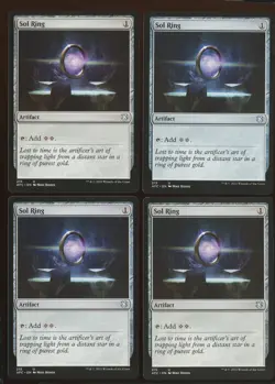 4x Sol Ring Uncommon Ex/NM Forgotten Realms Commander Playset MTG - Image 1