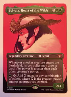 Selvala, Heart of the Wilds (Borderless) - Commander Masters (CMM), NM MTG - Image 1