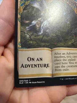 MTG ELD x5 On An Adventure ELD MTG Eldraine 20/20 TOKEN MINT Free Ship LOT of 5 - Image 3