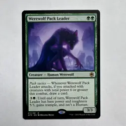 Werewolf Pack Leader 211 NM Normal R Adventures in the Forgotten Realms MTG - Image 1
