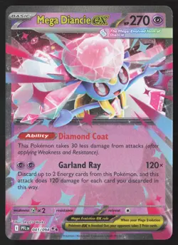 Mega Diancie ex - 041/094 - Double Rare - Phantasmal Flames - Pokemon - NM/M - Image 1