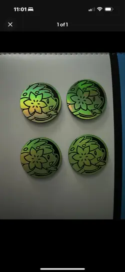 Pokemon TCG Dark Green And Light Green Shaymin Coin (only Light Left) - Image 2