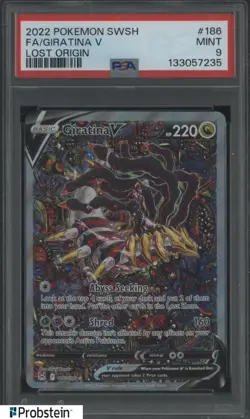 2022 Pokemon SWSH Lost Origin #186 FA/ Giratina V PSA 9 MINT - Image 1