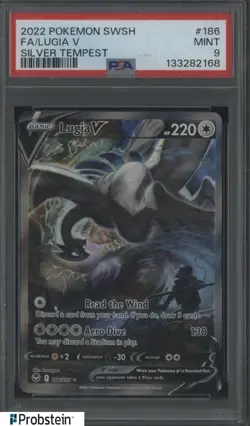2022 Pokemon SWSH Silver Tempest #186 FA/ Lugia V PSA 9 MINT - Image 1