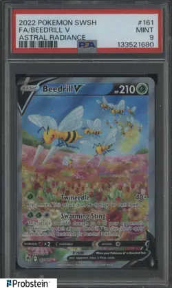 2022 Pokemon Sword & Shield Astral Radiance #161 FA/ Beedrill V PSA 9 MINT - Image 1