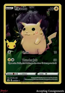 2021 Pokemon Celebrations #005 Pikachu HOLO RARE - Image 1